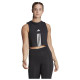 Adidas Γυναικεία αμάνικη μπλούζα Train Essentials Train Cotton 3-Stripes Crop Tank Top